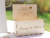 White Personalised Wedding Guestbook, Drop Box Set with Chest + Pen