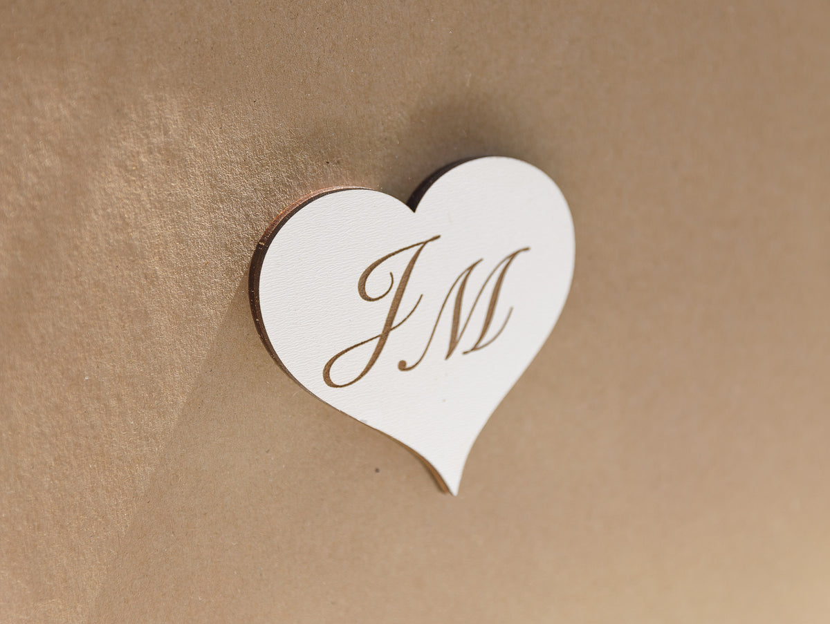 White Personalised Wedding Guestbook, Drop Box Set with Chest + Pen