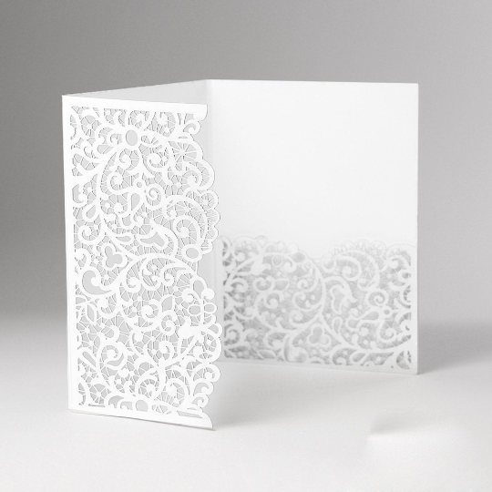 Laser Cut Covers ONLY Pocket Fold Invitations 7 colours - Pocketfold Elements, DIY Cut, 3 fold pocket, Wedding Cards Invitation