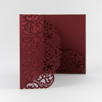 Laser Cut Covers ONLY Pocket Fold Invitations 7 colours