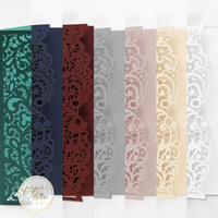 Laser Cut Covers ONLY Pocket Fold Invitations 7 colours - Pocketfold Elements, DIY Cut, 3 fold pocket, Wedding Cards Invitation