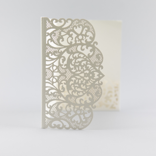 Laser Cut Covers ONLY Pocket Fold Invitations 7 colours