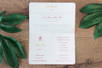 Red Wedding Invitation Passport Luxury Gold Foil and Boarding Pass Invite suite