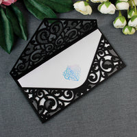 Black Pocket Inivtation Holographic Ornament Foil