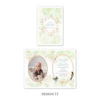 Personalised Baby Invitations with a photo - for Baby Boy - Baptism, First Year, Birthday
