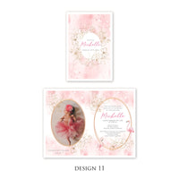 Personalised Baby Invitations with a photo - for Baby Girl - Baptism, First Year, Birthday