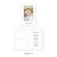 Personalised Baby Invitations with a photo - for Baby Boy - Baptism, First Year, Birthday