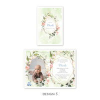 Personalised Baby Invitations with a photo - for Baby Boy - Baptism, First Year, Birthday