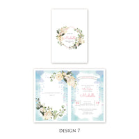 Personalised Baby Invitations with a photo - for Baby Girl - Baptism, First Year, Birthday
